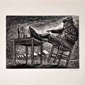 Leopoldo Méndez<i>, El dueño de todo</i>, s/f, linografía, 50 x 65.5 cm (soporte), 30.7 x 41.7 cm (imagen), ID LEMÉ133-38