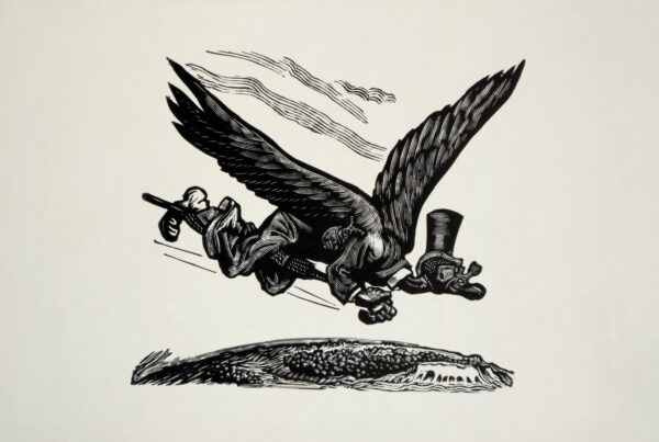 Leopoldo Méndez<i>, Sr. Alcalde</i>, s/f, linografía, 16 x 24.7 cm (soporte), 12.3 x 14.2 cm (imagen), ID LEMÉ133-77