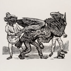 Leopoldo Méndez<i>, El zopilote borracho</i>, s/f, linografía, 35 x 24 cm (soporte), 10.5 x 14 cm (imagen), ID LEMÉ133-98