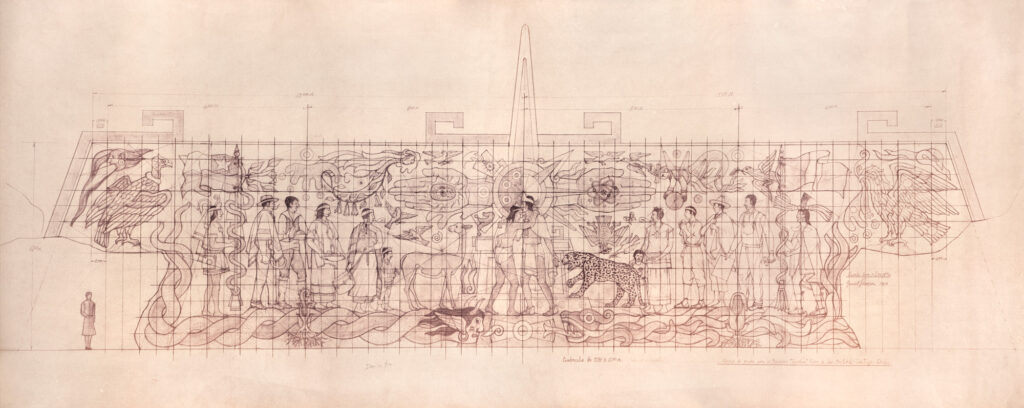 Boceto mural O'Gorman.